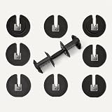 Amazon Basics Adjustable Dumbbell, 12 Weight Settings from 3kg to 24kg, Single Dumbbell for Home Gym Strength Training Workout, Black - 3