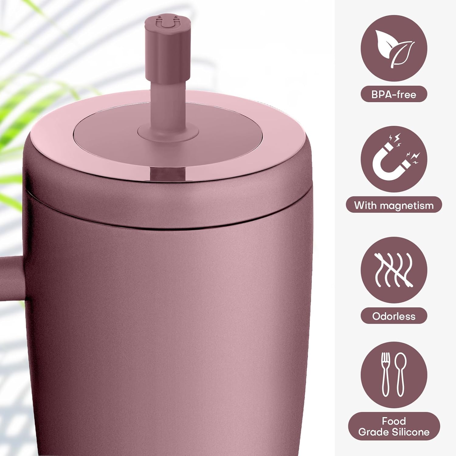 2 Pack Magnetic Straw Cover, Silicone Leakproof Straw Protector for Tumbler, Compatible with Era/Resa, Drinkware Accessory - Image 5