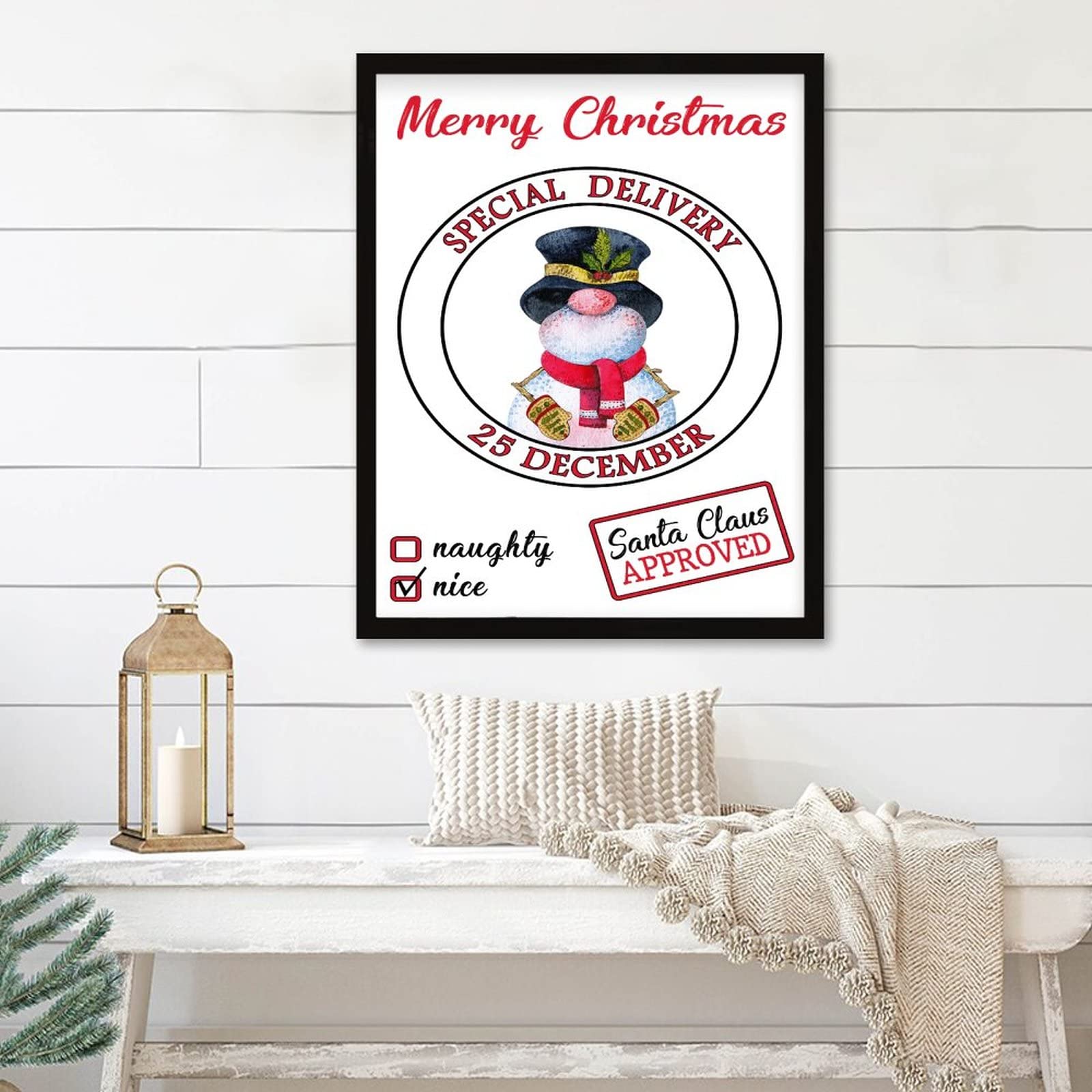 Décoration murale de Noël durable en bois pour remplacer le plastique usé