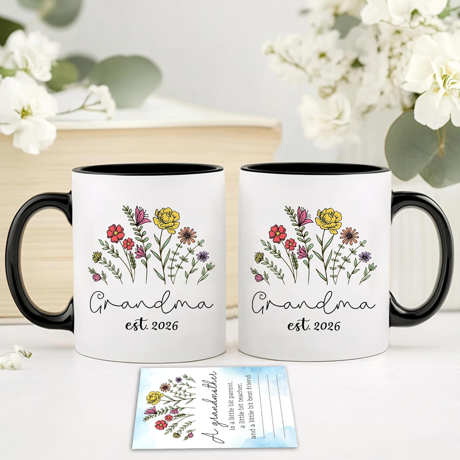 BSQUIELE Grandma 2026 Gifts - Promoted to Grandmas Est 2026 Mug - First Time Grandma Gift - Christmas, Mothers Day, Birthday Gifts For Grandmas From Granddaughter, Grandson - Image 6