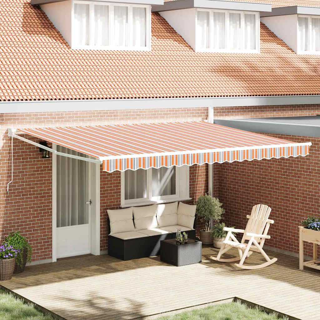 Auvent patio rétractable 450x300 avec cadre aluminium robuste