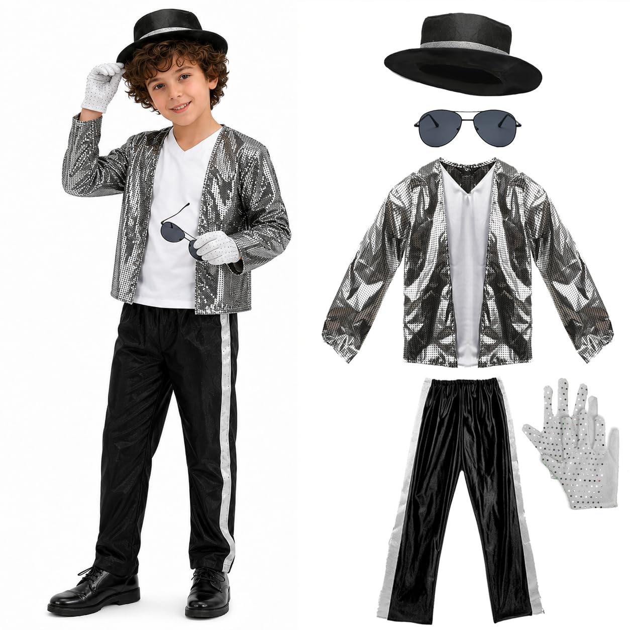 Jeyytyy Pop Star Costume Kids Musician Costume Stage Performance Dancewear