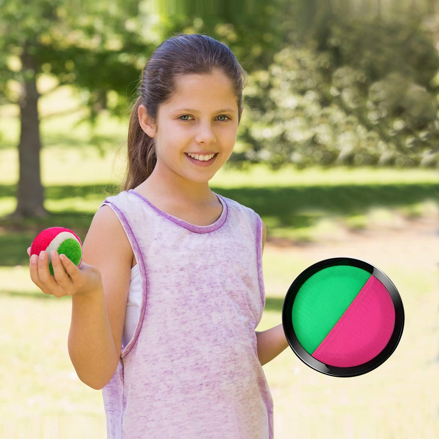 Toss and Catch Balls Game, 3 Set Paddle Toss and Catch Ball, 6 Paddles and 3 Balls, Suitable for Sports, Beach, Birthday Gifts, Event and Game Prizes, Educational, Party Favor and Supplies
