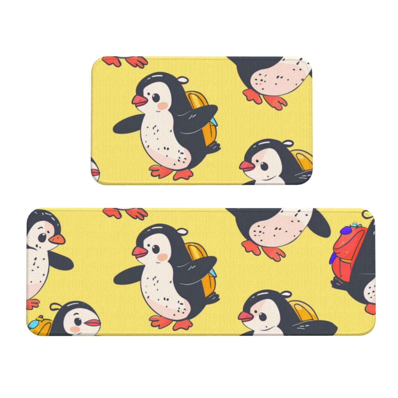 Tapetes de cocina acolchados de pingüino para un suelo cómodo mientras cocinas