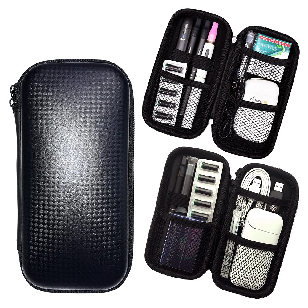 Amazon.co.jp: プルプラ 電子タバコケース 大容量サイズ カーボン調