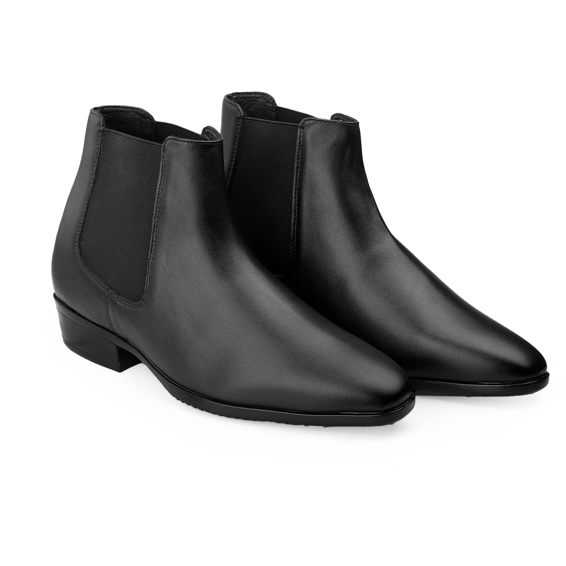 yuvrato baxi Men's 3.5 Inch Hidden Height Increasing Faux Leather Material with Casual Formal Chelsea Slipon Boot.-picture-54