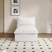 Cloud Sectional Couches, Down Filled Sofa for Living Room,Modular Sofas Cloud Couch,Detachable Couch Covers,Cream White