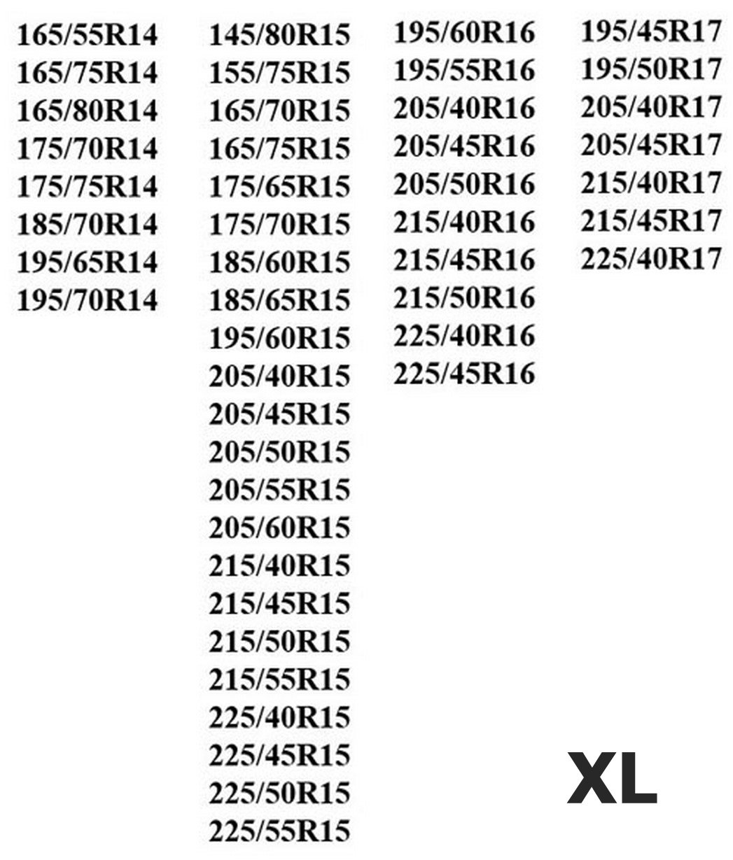 Premium Qualität Reifentasche Set 14''- 17'' XL Reifenbeutel Reifenaufbewahrung Reifenchutzhülle Reifenbezug 4 Stück [097]