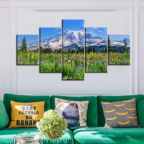 Vista 192 de Paisaje de 5 piezas pintura sobre lienzo