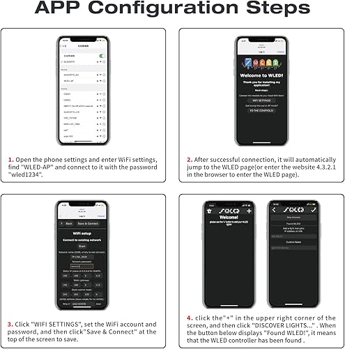 Miniatura 7 de Controlador de tira de luz LED WLED 5-24V WiFi APP Control sobre 100 modos de iluminación dinámicos DIY 800 IC para RGB RGBW WS2812B WS2811 SK6812