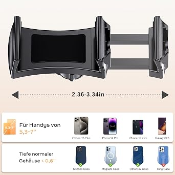 MAGJIEYX Suction Cup Mirror Mobile Phone Holder Universal Holder for Car Bathroom Kitchen Portable Reusable Content Creator Holder for iPhone Samsung All Smartphones (Not Light)
