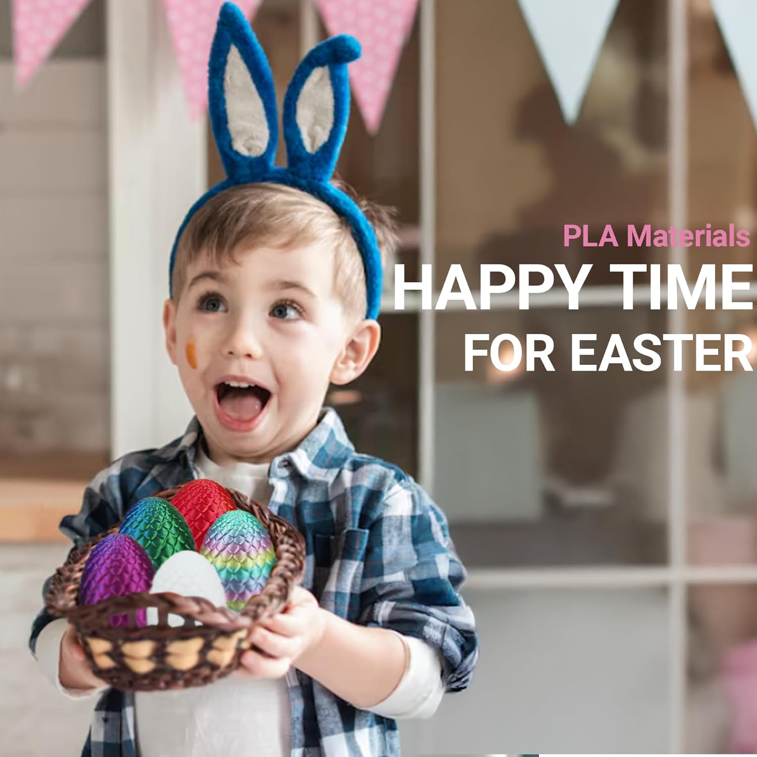 5PCS Easter Basket Stuffers - Easter Mini Mystery 3D Printed Dragon Egg Fidget Toy, 3D Articulated Crystal Dragon Eggs with Dragon Inside,Surprise 3D Printed Animals Toy (5 Pcs - Set A)