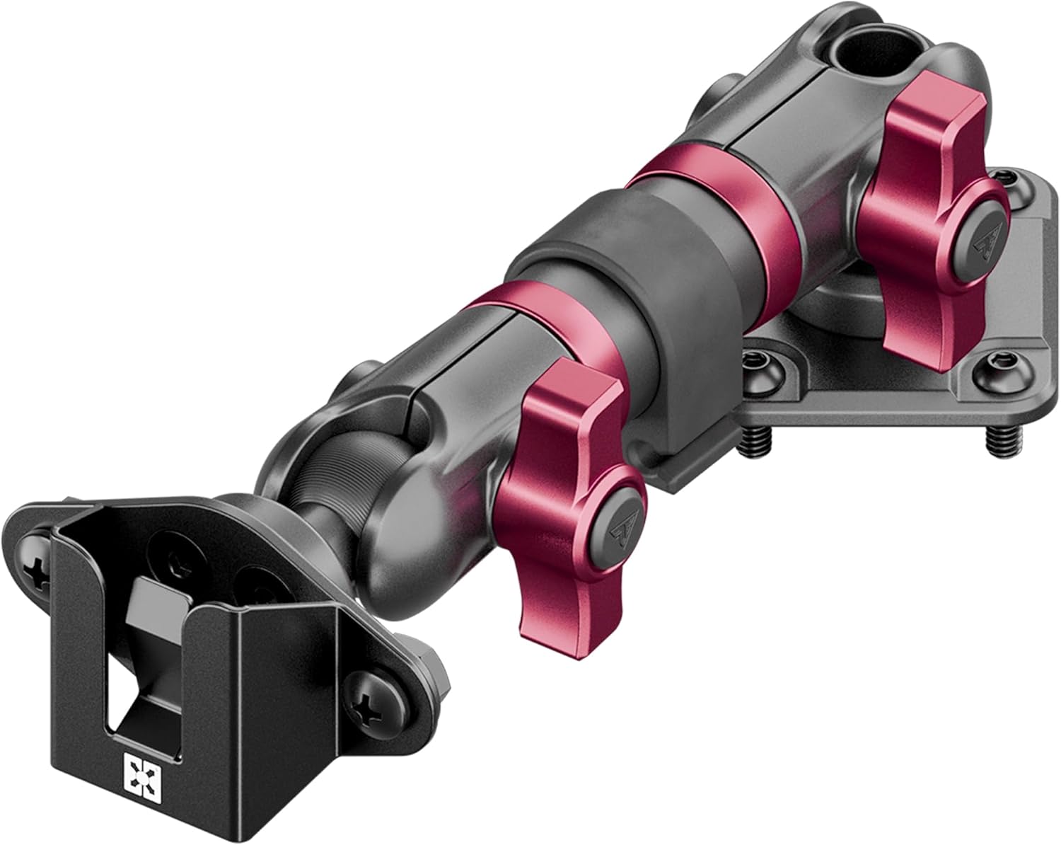 Tackform All Metal Dash Mount CB Mic & 2-Way Radio Holder Compatible with 2024 – 2025 Jeep Wrangler JL, 4xe, & Gladiator JT | Aluminum Tube Arm | Compatible with Baofeng, Midland, and More | Black