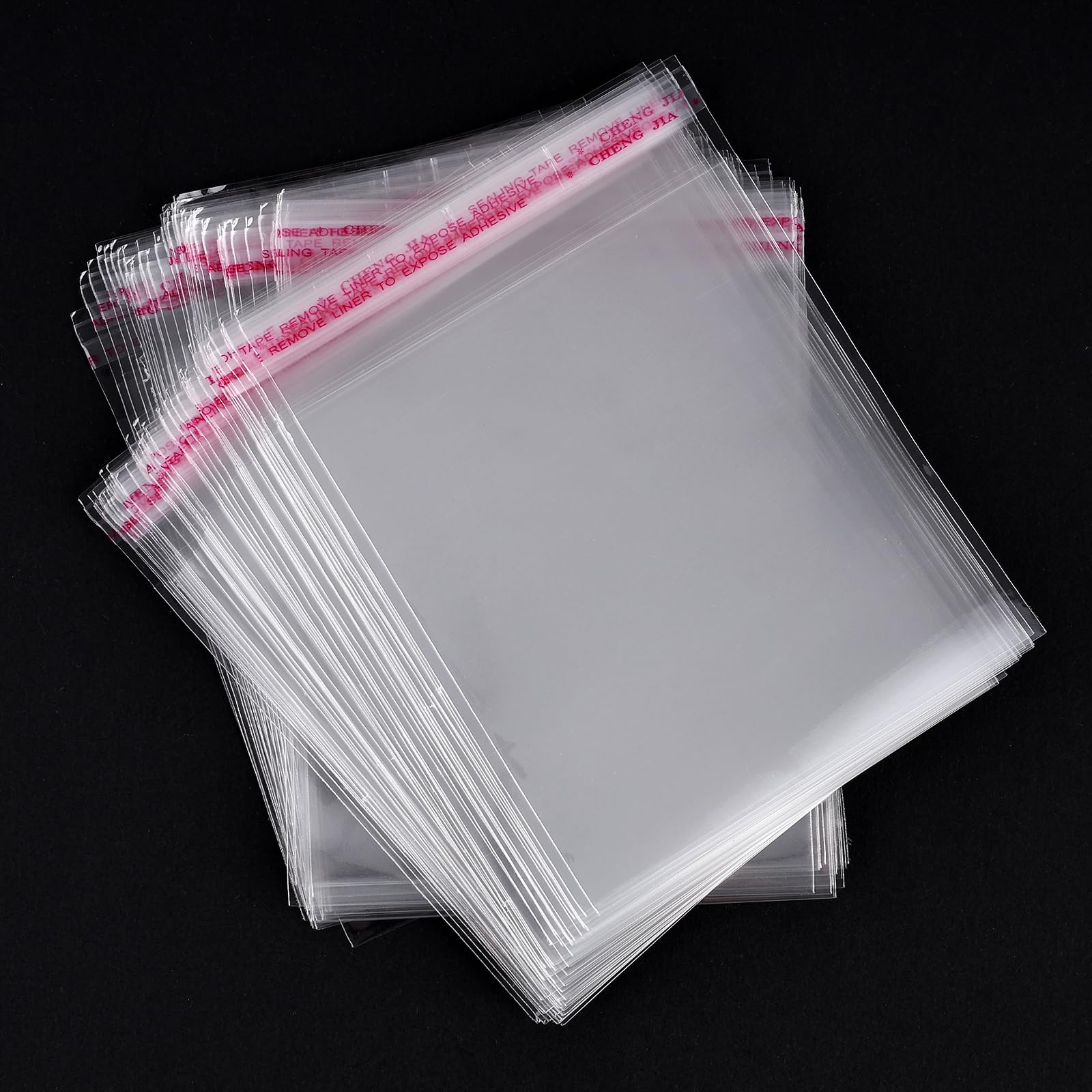 Koogel 220PCS Cellophane Bags, Self Sealing OPP Poly Bags Clear ...