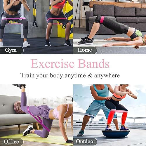 Miniatura 5 de Resistance Bands for Workouts, Rubber Bands for Home Gym & Stretching, Exercise Gear for Women & Men - Great for Yoga, Pilates