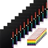 OSIMIG 10 Pack Expanding File Folders, 7 Pocket Folder Organizer, A4 Letter Size, Multicolor