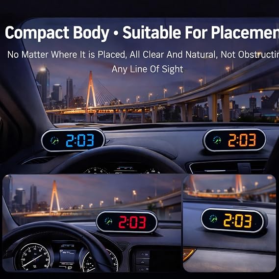 Digital Speedometer for Vehicles, Heads Up Display HUD GPS Speed Meter with Compass & Speed Limit Warning, USB Plug & Play, Suitable for All Cars, Trucks, Motorcycles (7 Color & MPH & KM/h)