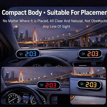 Digital Speedometer for Vehicles, Heads Up Display HUD GPS Speed Meter with Compass & Speed Limit Warning, USB Plug & Play, Suitable for All Cars, Trucks, Motorcycles (7 Color & MPH & KM/h)