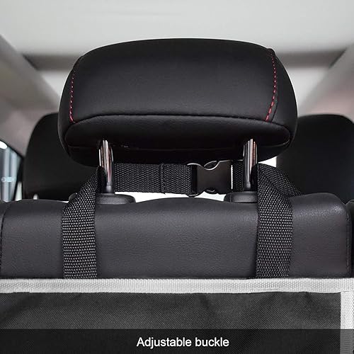 Miniatura 9 de UNUSTRENGH - Organizador de maletero para asiento trasero de automóvil, organizador plegable de carga con 6 bolsillos grandes y 3 correas ajustables