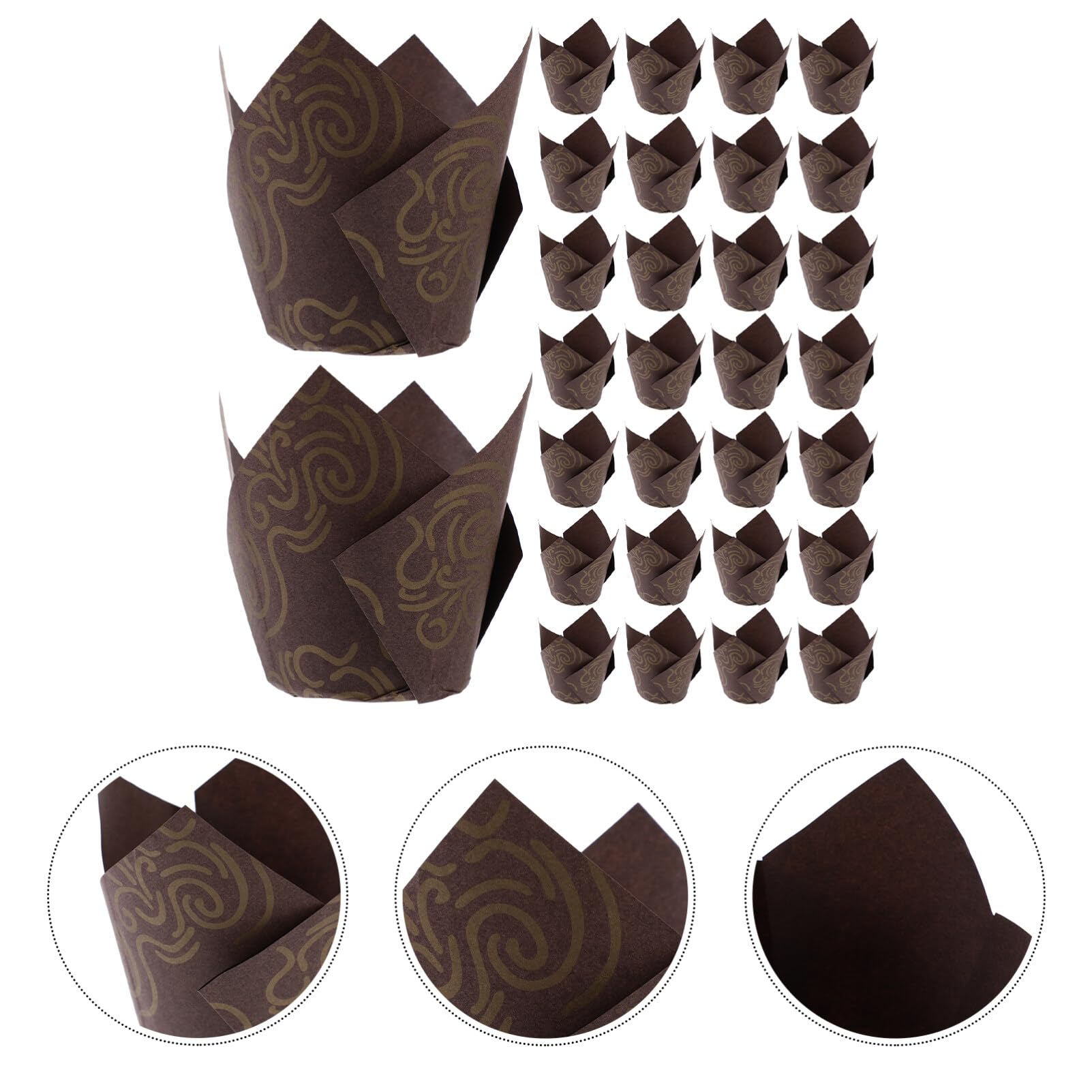 ifundom Pirottini Carta Muffin Tulipano 250 Pezzi Carta Anti-grasso