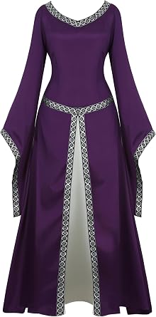 Zhitunemi Renaissance Costume Women Dresses Fairy Costume for Women Medieval Dress Renfaire Outfit - Halloween Theme Parties