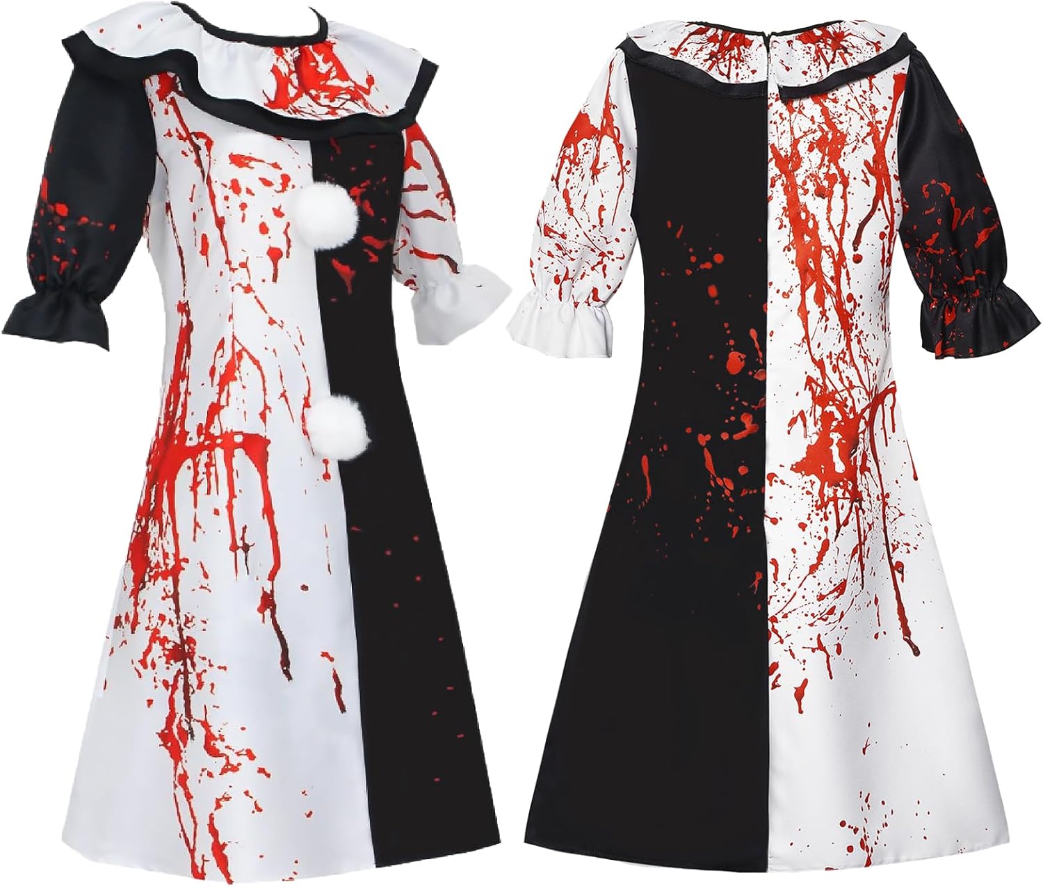 Adult Black White Red Jumpsuits Mens Scary Killer Costume Horrible Movie Bodysuits Artthe Cosplay Halloween Outfits