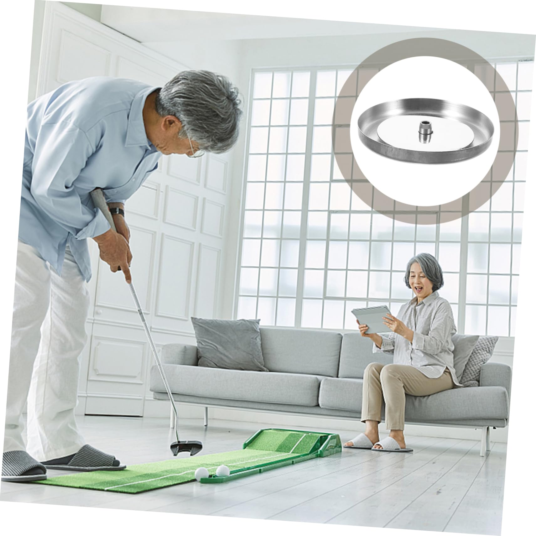 1set Golf Putting Cup Inossidabile con Bandiera Accessorio per Allenamento di Putting per Interni Ed Esterni Migliora Precisione e Abilità nel Golf