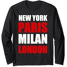 Fashion Cities - NY MILAN PARIS LONDON - Hip Hop Street Long Sleeve T-Shirt