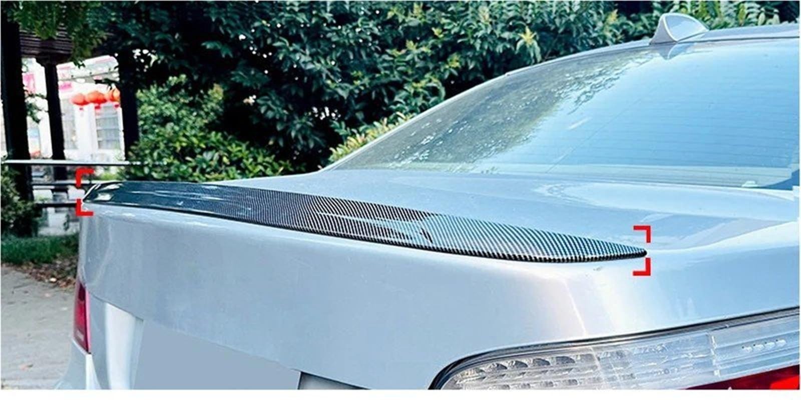 Dla B&MW Serii 5 E60 M5 Style 2004-2010 Skrzydło Na Klapie Spoiler Bagażnika Lotka Tylny Spojler Bagażnika Akcesoria Tylny Spojler Dachowy Spoiler Trunk Wing(Carbon Fibre Look)