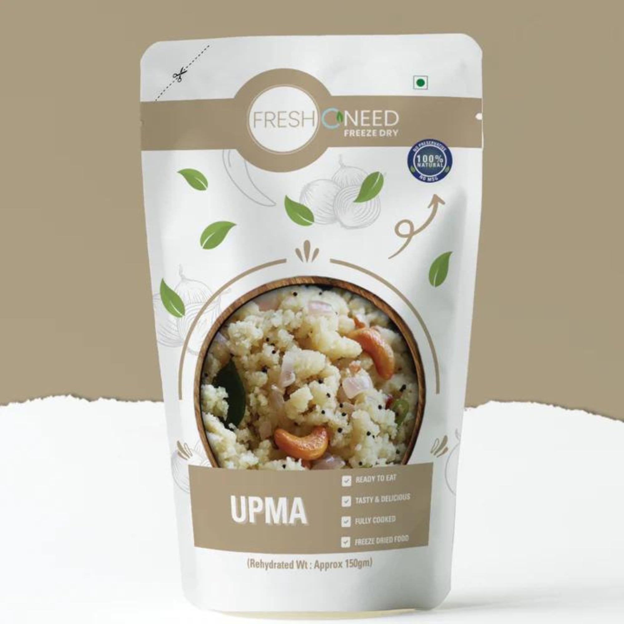 FreshOneed Rava Upma | Ready to Eat & Cook Meal | Single Serving | Pack of 1 | After Cooking Gets 150GM to Serve | Vegetarian Meal | Light & Savory Semolina Upma | Easy to Prepare�Just Add Water and Cook. (B0DF7VNV8Q) Amazon Price History, Amazon Price Tracker