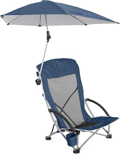 Miniatura 7 de Sport-Brella Silla de playa con paraguas ajustable UPF 50+, color gris