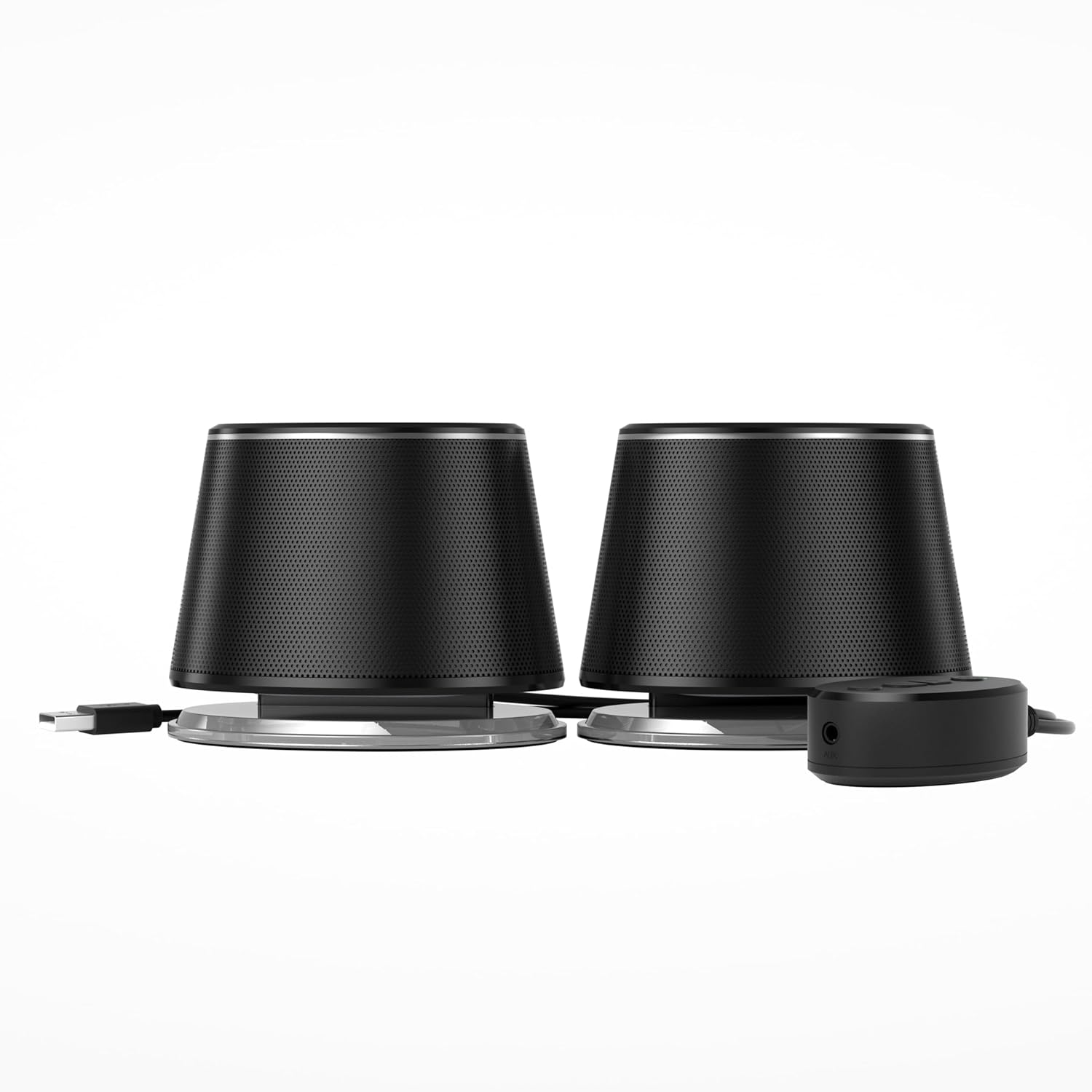 Amazon Basics Bluetooth Computer Speakers with USB 3 0 and Blue Lighting