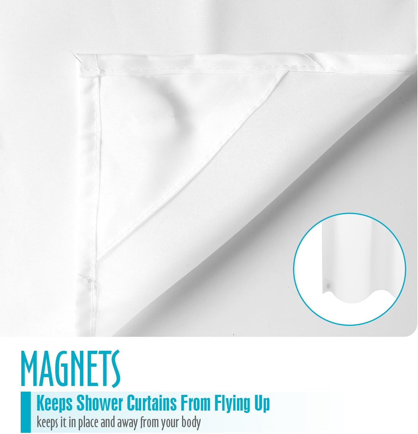 Ga-Geetopia No Hook Linen Shower Curtain with Snap in Liner Set, Hotel Luxury Style Beige Shower Curtain with See Through Top Window, Machine Washable & Water Repellent, 72W x 72L