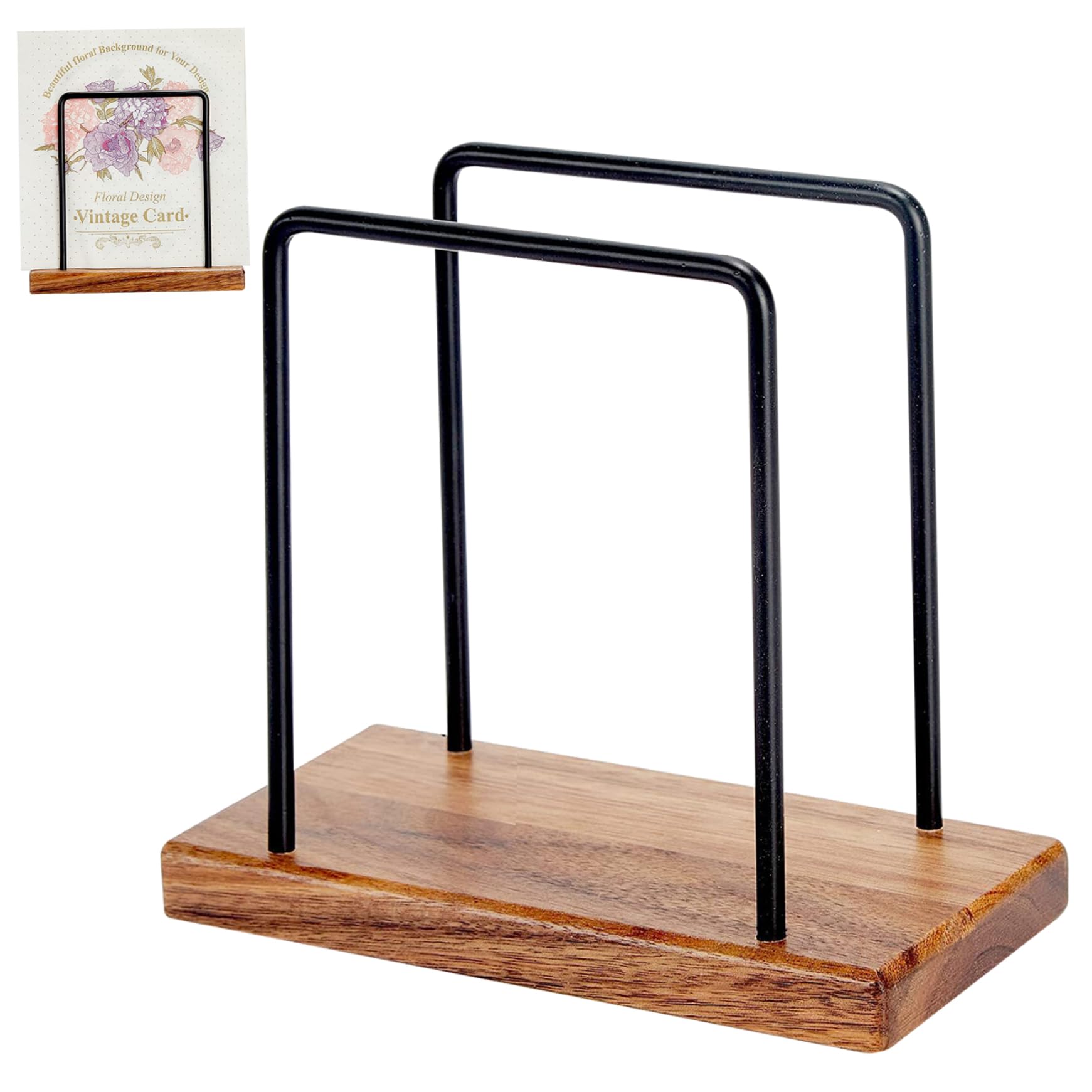 Xoeryoy Napkin Holder Wood Napkin Holder Paper Napkins Rustic Square with Iron Design Suitable for kitchen decoration 6.02x2.91x5.32 inch