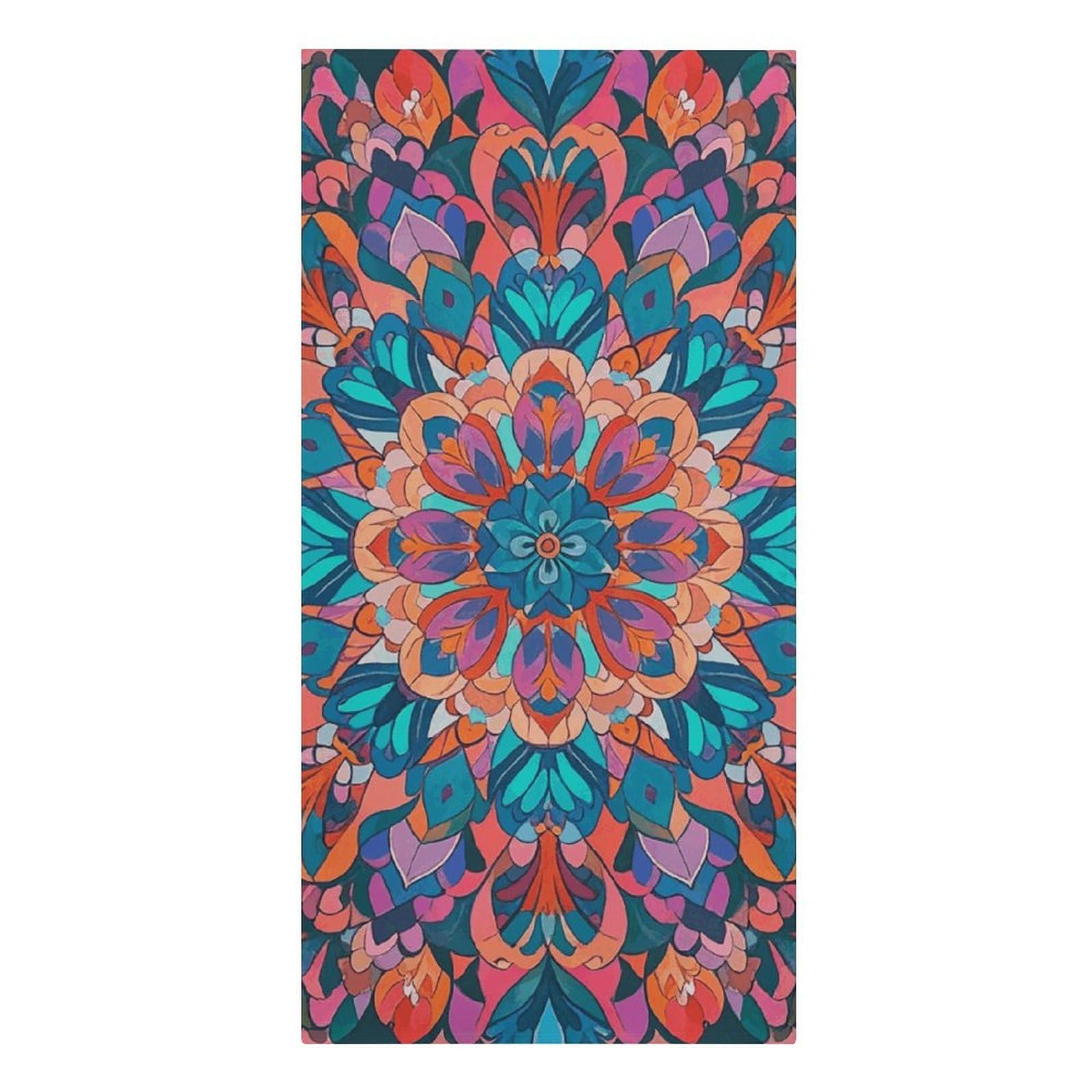 Bohemian Psychedelic Peacock Mandala Beach Towels Extra Large Quick Dry
