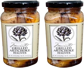 Trader Joe's Grilled Artichokes Halves (2 Pack, Total of 24oz)