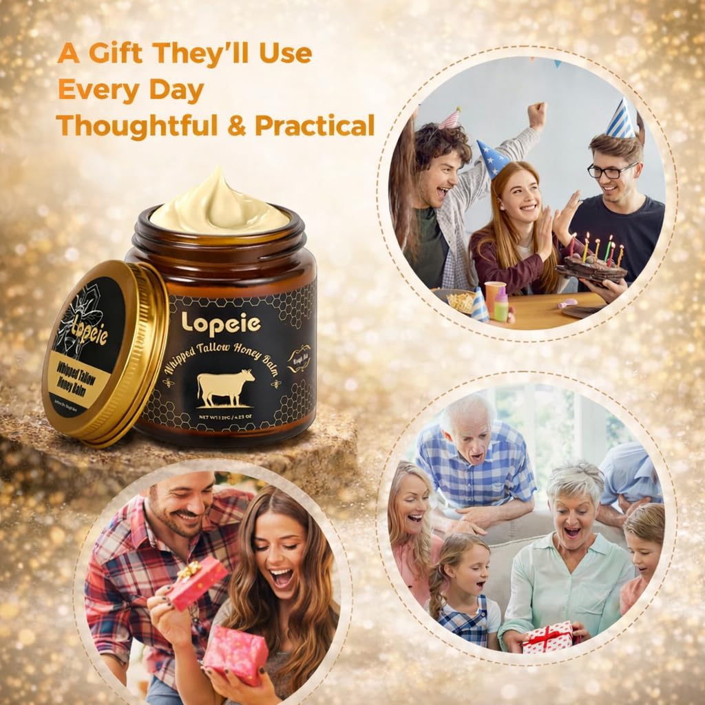 Upgraded Organic Beef Tallow for Skin & Face – Whipped Grass-Fed Tallow and Honey Balm for Dry, Sensitive Skin, Natural Hydrating Face Moisturizer with Raw Honey (Lavender) - Image 8