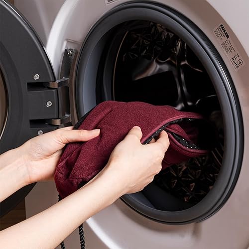 Miniatura 5 de Sunolga Tope de corriente de puerta con peso de 38 pulgadas, ángulo recto, columna triangular a prueba de sonido, color rojo vino