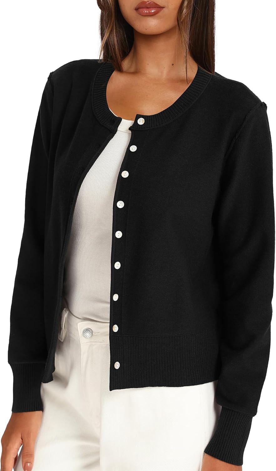 Darong Women's Lightweight Cardigan Sweater Long Sleeve Button Down Crew Neck Spring Outfits Fashion 2026 Clothing - Image 4