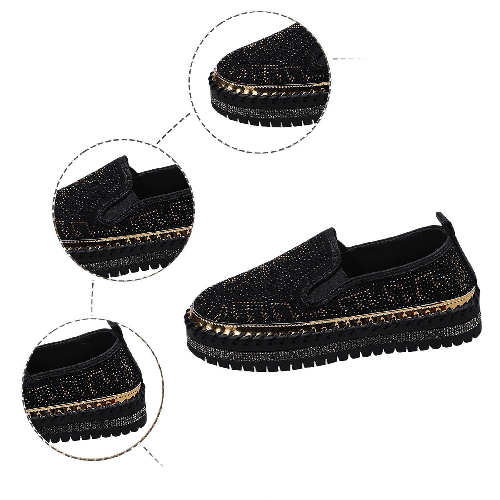 Scarpe da ginnastica bianche da donna rosa da donna con punta rotonda scintillante senza lacci casual per comode e leggere per tutti i giorni, scarpe da ginnastica da palestra
