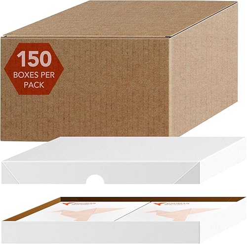 Miniatura 7 de Caja plegable con membrete blanco – Cajas de cartón gruesas y resistentes para documentos, archivos y papeles, contenedores de almacenamiento y