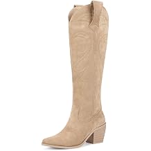 wetkiss Womens Knee High Cowboy Boots
