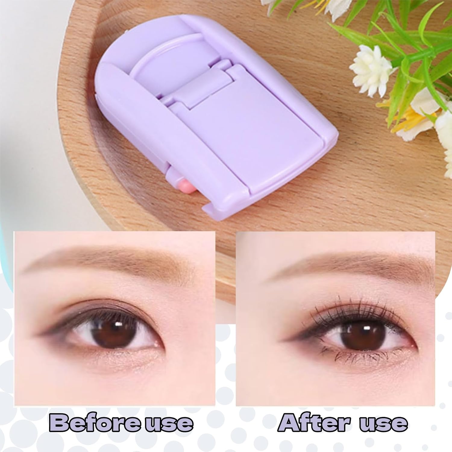 2Pcs Mini Eyelash Curler Compact Travel Plastic Curling Tool Makeup Instrument with Soft Gentle Lash Pad for Personal Beauty and Makeup Application