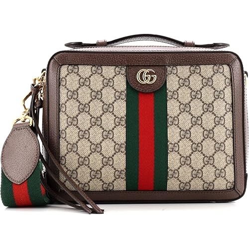 Gucci, Pre-Loved Ophidia Zip Around Camera Bag GG Coated Canvas Small, Brown