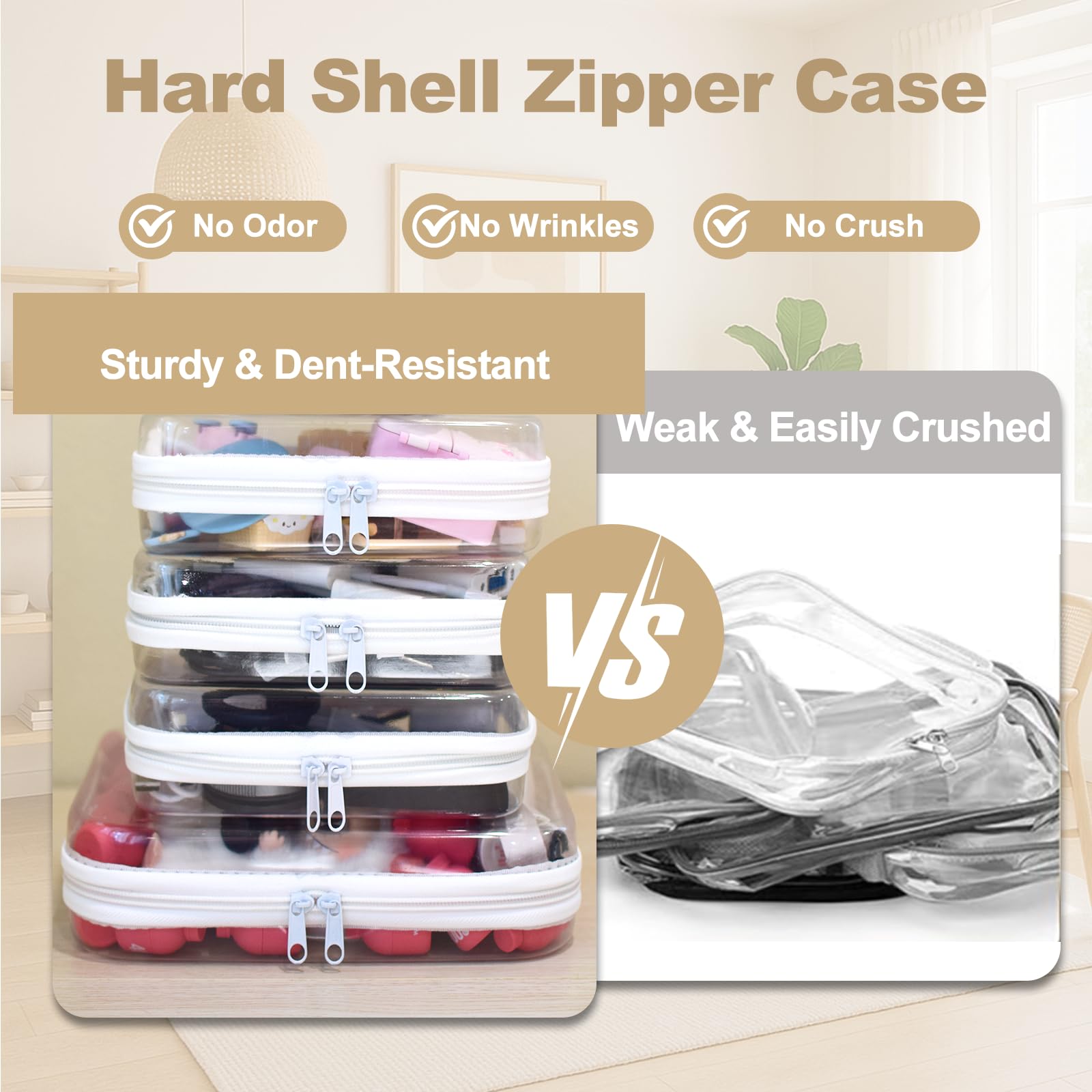 Clear Zipper Pouches - Organize Travel & Home -2