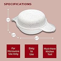 Vista 6 de Good Living Molde para magdalenas de huevos para microondas, sándwiches de desayuno rápido de 1 minuto, antiadherente, sin BPA y apto