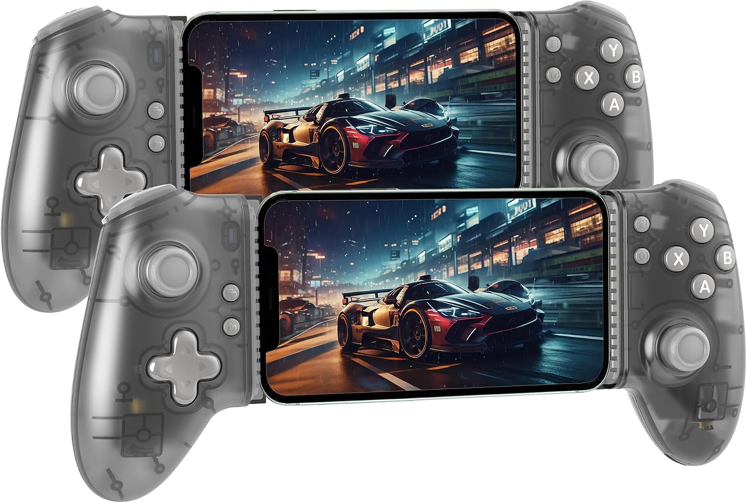 SAFFUN 2 Pack Wireless Mobile Gaming Controller for Android/iPhone, Switch - Play Console Games on Your Phone - Stream PC, Xbox, Touch Screen Android Games, Hall Effect Joysticks Call of Duty