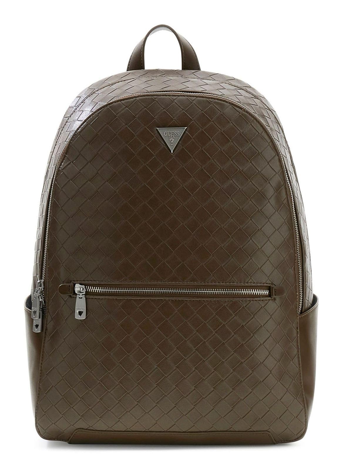 GUESS mochila para el portátil con compartimento para portátil Torino Backpack Dark Olive marrón