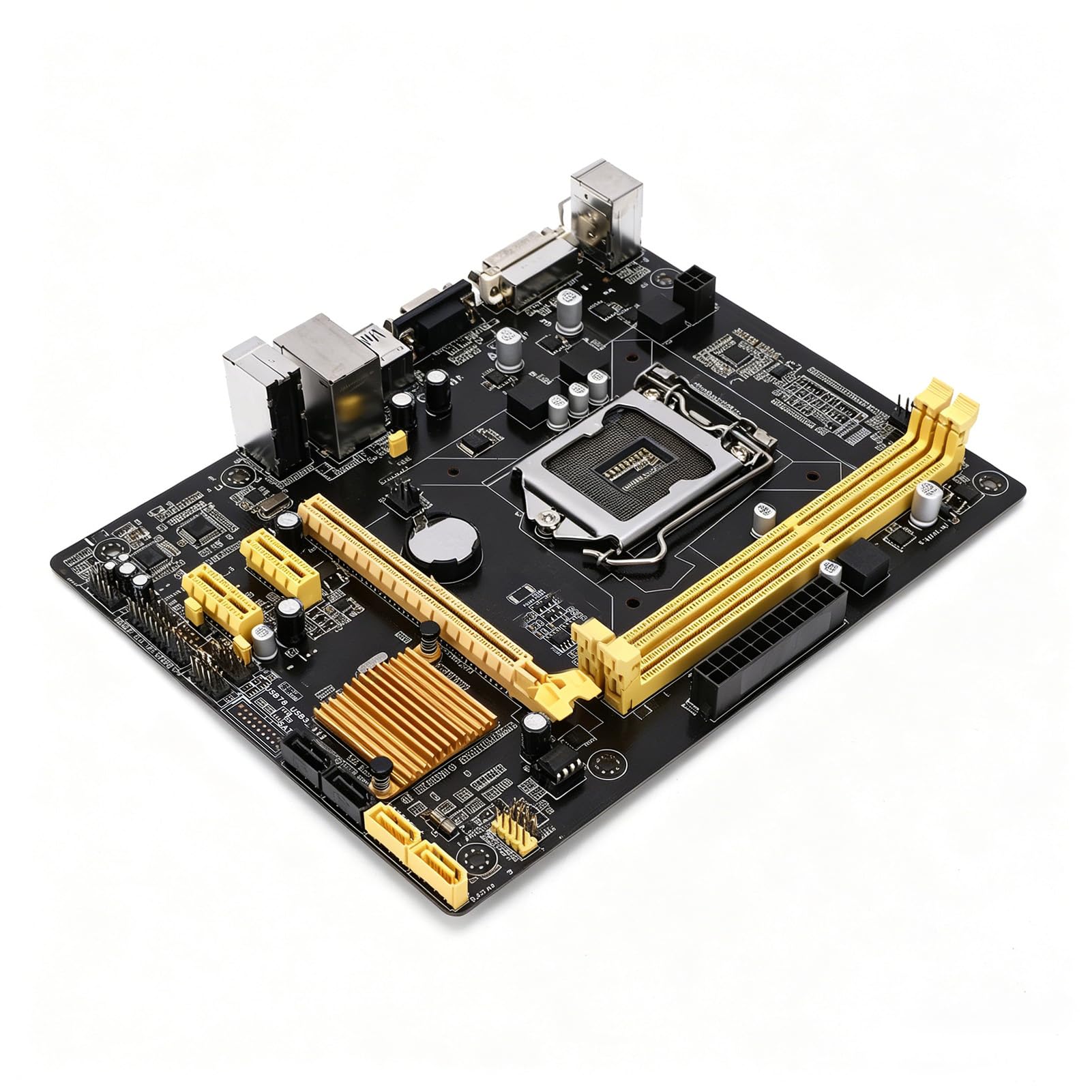 Płyta Główna do Komputera Stacjonarnego, Płyta Systemowa LGA 1150 H81 DDR3 16 GB, łatwa Instalacja, Zasilanie 3-fazowe, 24-pinowe, Plus 4-pinowe, Zasilanie Procesora dla Pr