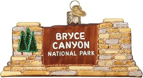 Old World Christmas Bryce Canyon National Park Adorno de cristal soplado para árbol de Navidad